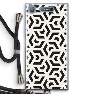 CaseCompany Crazy pattern: Sony Xperia XZ1 Transparant Hoesje met koord
