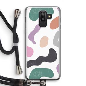 CaseCompany Memphis Shapes: Samsung Galaxy J8 (2018) Transparant Hoesje met koord