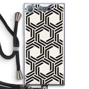 CaseCompany Geometrisch patroon: Sony Xperia XZ1 Transparant Hoesje met koord