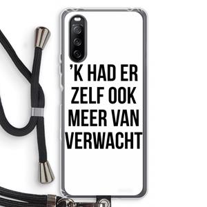 CaseCompany Meer verwacht: Sony Sony Xperia 10 III Transparant Hoesje met koord