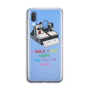 CaseCompany Smile: Samsung Galaxy A40 Transparant Hoesje