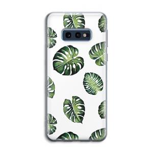 CaseCompany Tropische bladeren: Samsung Galaxy S10e Transparant Hoesje