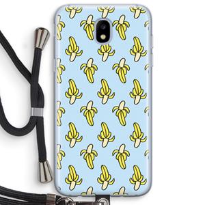 CaseCompany Bananas: Samsung Galaxy J5 (2017) Transparant Hoesje met koord