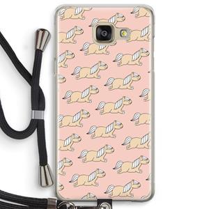 CaseCompany Ponys: Samsung Galaxy A5 (2016) Transparant Hoesje met koord