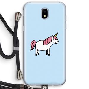 CaseCompany Eenhoorn: Samsung Galaxy J5 (2017) Transparant Hoesje met koord