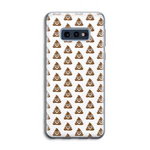 CaseCompany Poop emoji: Samsung Galaxy S10e Transparant Hoesje
