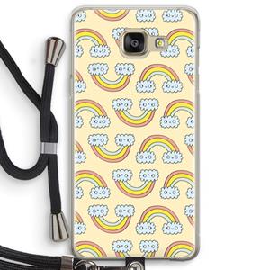 CaseCompany Regenboog: Samsung Galaxy A5 (2016) Transparant Hoesje met koord