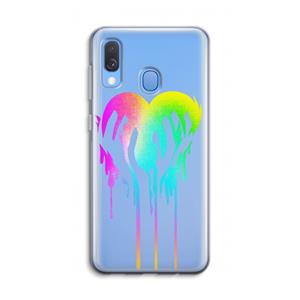 CaseCompany Hold My Heart: Samsung Galaxy A40 Transparant Hoesje