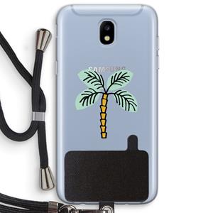 CaseCompany Palmboom: Samsung Galaxy J5 (2017) Transparant Hoesje met koord