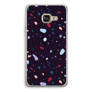 CaseCompany Dark Rounded Terrazzo: Samsung A3 (2017) Transparant Hoesje