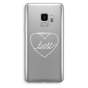 CaseCompany Best heart pastel: Samsung Galaxy S9 Transparant Hoesje