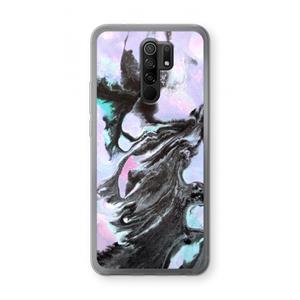 CaseCompany Pastel zwart: Xiaomi Redmi 9 Transparant Hoesje