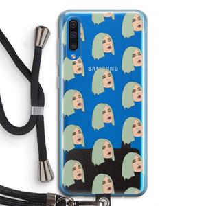 CaseCompany King Kylie: Samsung Galaxy A50 Transparant Hoesje met koord