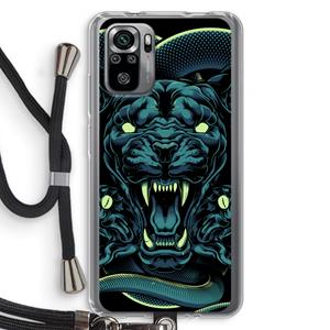 CaseCompany Cougar and Vipers: Xiaomi Redmi Note 10S Transparant Hoesje met koord
