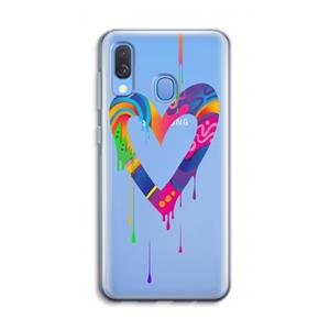 CaseCompany Melts My Heart: Samsung Galaxy A40 Transparant Hoesje