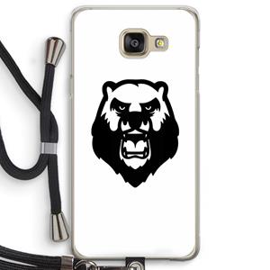 CaseCompany Angry Bear (white): Samsung Galaxy A5 (2016) Transparant Hoesje met koord