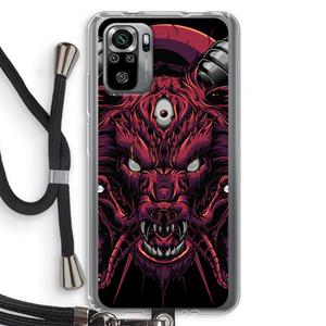 CaseCompany Hell Hound and Serpents: Xiaomi Redmi Note 10S Transparant Hoesje met koord