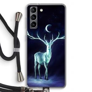 CaseCompany Nightbringer: Samsung Galaxy S21 Transparant Hoesje met koord