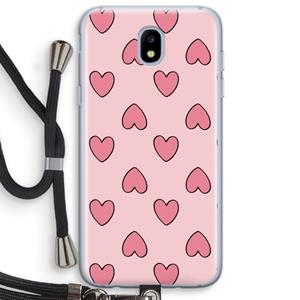 CaseCompany Ondersteboven verliefd: Samsung Galaxy J5 (2017) Transparant Hoesje met koord