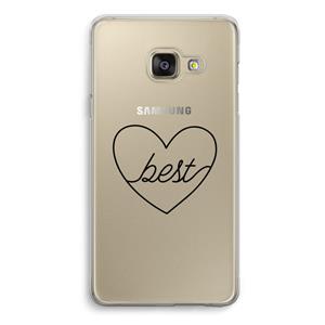 CaseCompany Best heart black: Samsung A3 (2017) Transparant Hoesje