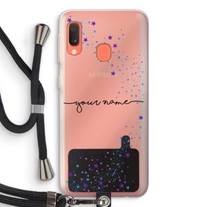CaseCompany Sterren: Samsung Galaxy A20e Transparant Hoesje met koord