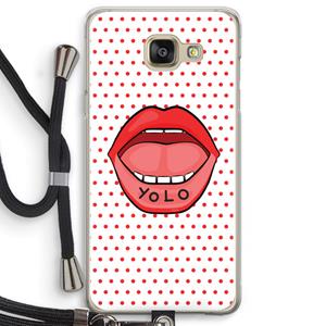 CaseCompany Yolo Denise: Samsung Galaxy A5 (2016) Transparant Hoesje met koord