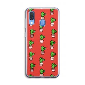 CaseCompany Mini cactus: Samsung Galaxy A40 Transparant Hoesje