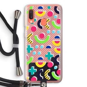 CaseCompany 8-bit N°1: Samsung Galaxy A20e Transparant Hoesje met koord