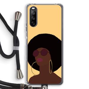 CaseCompany Golden hour: Sony Sony Xperia 10 III Transparant Hoesje met koord