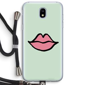 CaseCompany Kusje: Samsung Galaxy J5 (2017) Transparant Hoesje met koord