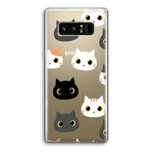 CaseCompany Katten: Samsung Galaxy Note 8 Transparant Hoesje