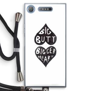 CaseCompany Big butt bigger heart: Sony Xperia XZ1 Transparant Hoesje met koord