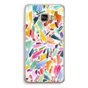 CaseCompany Watercolor Brushstrokes: Samsung A3 (2017) Transparant Hoesje