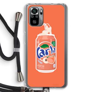 CaseCompany S(peach)less: Xiaomi Redmi Note 10S Transparant Hoesje met koord