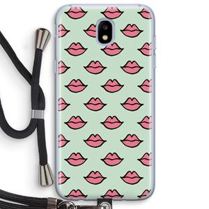 CaseCompany Lipjes: Samsung Galaxy J5 (2017) Transparant Hoesje met koord