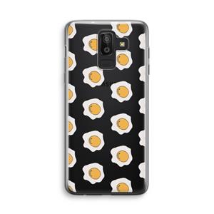 CaseCompany Bacon to my eggs #1: Samsung Galaxy J8 (2018) Transparant Hoesje