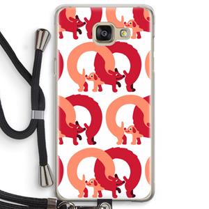 CaseCompany Dogs: Samsung Galaxy A5 (2016) Transparant Hoesje met koord