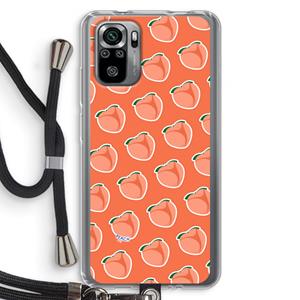 CaseCompany Just peachy: Xiaomi Redmi Note 10S Transparant Hoesje met koord