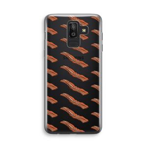 CaseCompany Bacon to my eggs #2: Samsung Galaxy J8 (2018) Transparant Hoesje
