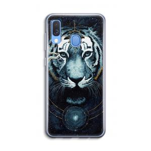 CaseCompany Darkness Tiger: Samsung Galaxy A40 Transparant Hoesje