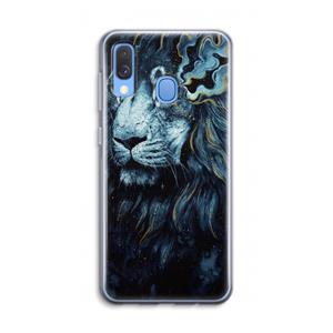 CaseCompany Darkness Lion: Samsung Galaxy A40 Transparant Hoesje