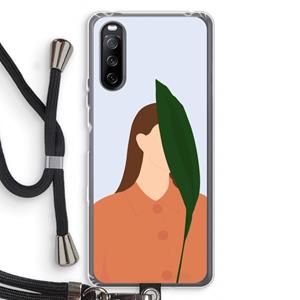 CaseCompany Leaf: Sony Sony Xperia 10 III Transparant Hoesje met koord