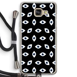 CaseCompany Eyes pattern: Samsung Galaxy A5 (2016) Transparant Hoesje met koord