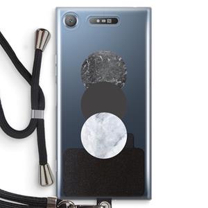 CaseCompany Marmeren cirkels: Sony Xperia XZ1 Transparant Hoesje met koord