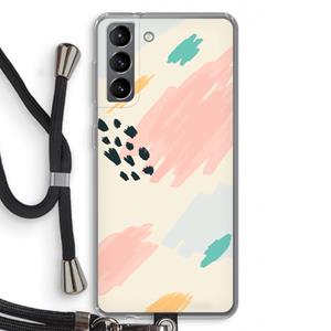 CaseCompany Sunday Chillings: Samsung Galaxy S21 Transparant Hoesje met koord