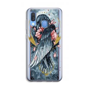 CaseCompany Golden Raven: Samsung Galaxy A40 Transparant Hoesje