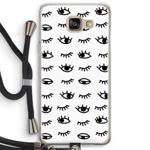 CaseCompany Eye pattern #2: Samsung Galaxy A5 (2016) Transparant Hoesje met koord