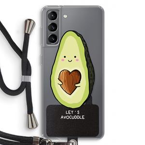 CaseCompany Avocuddle: Samsung Galaxy S21 Transparant Hoesje met koord
