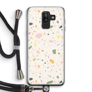 CaseCompany Terrazzo N°21: Samsung Galaxy J8 (2018) Transparant Hoesje met koord