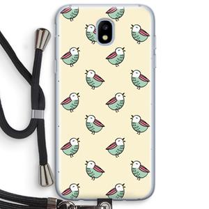CaseCompany Vogeltjes: Samsung Galaxy J5 (2017) Transparant Hoesje met koord